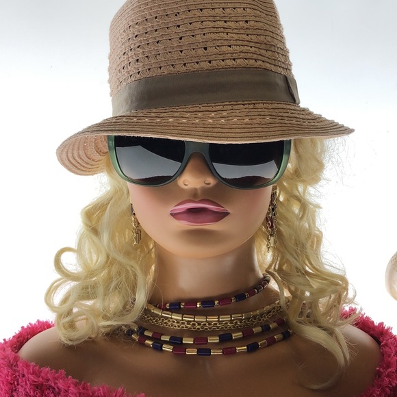 Oscar DeLa Renta Big Round Green Frame Thick Arm With Gold Emblem Green Tint - Picture 7 of 7